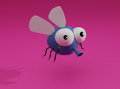 House Fly 3d 3dmodelling blender blendercycles character character design design fly housefly insects low poly low poly 3d low poly art render