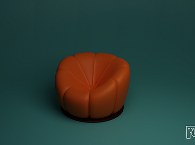 pumpkin couch 3d 3dmodelling blender blendercycles couch design furniture low poly low poly 3d low poly art low poly modelling orange pumpkin render sofa