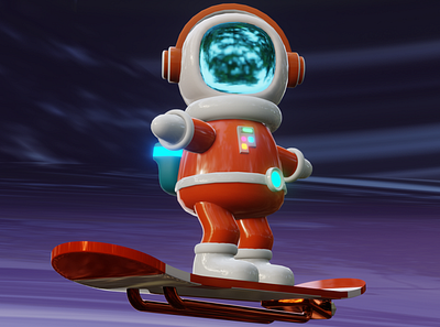 astronaut skating 3d 3dmodelling astronaut blender blendercycles character character design design illustration low poly low poly 3d low poly art low poly character low poly design low poly modelling render skate space