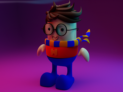 Harry Potter 3d 3d model 3dmodelling blender blendercycles character character modelling design low poly render