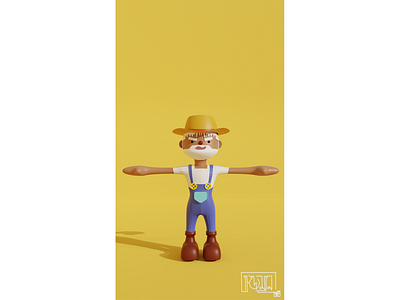 Farmer GUY 3d 3dmodelling blender character character design design low poly render