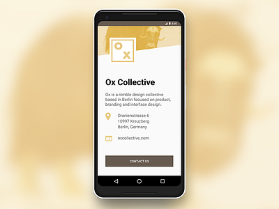 Ox Card android android studio app application card interface ox ox collective ui