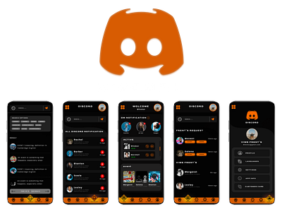 DISCORD MOBILE APPLICATION app design illustration ui