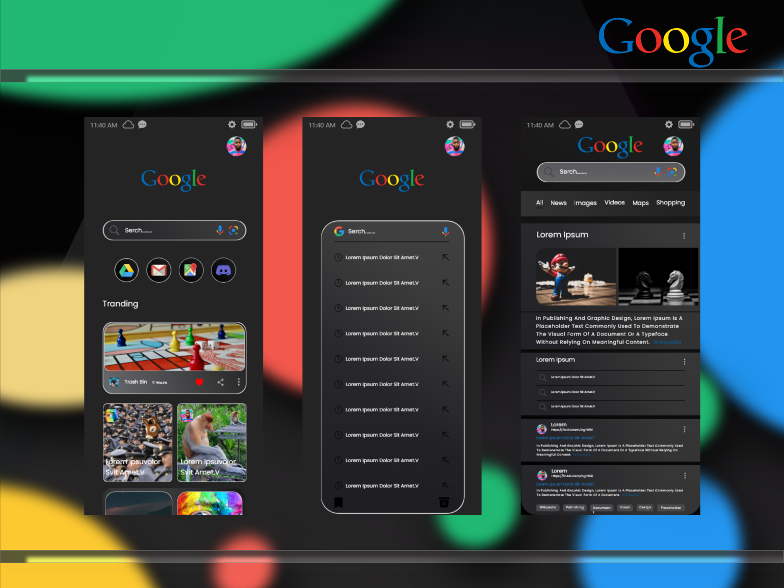 Google Redesign by Chandru on Dribbble
