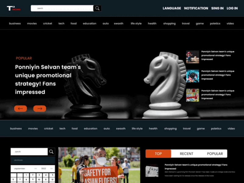 news webside websidetemplates