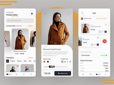 UI Design "Fashion Store" app app design design fashion graphic design market place mobile mobile app mobile design mobile store shop store ui ui app uiux