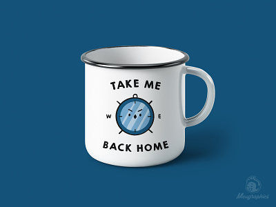 Take Me Back Home badge branding campaign camping coffee cup cute design funny graphic design illustration inspiration kawaii series simplistic vector vinyl witty