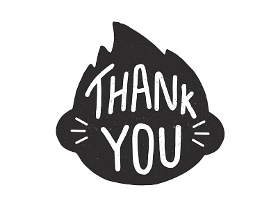 Thank You design distress handlettering illustration logo sticker texture thank you