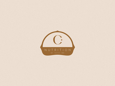 Caroline Nutrition Secondary Logo badge beautiful brown color detailed elegant elegant font gold logo design magic magical minimal nutrients nutrition nutritionist profession semicircle star whimsical