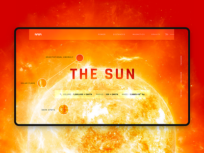 The Sun - Sol's System concept design futuristic futuristic ui landing landing page minimal minimalist moon solar system space ui ux web website website concept website design
