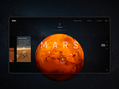 Mars - Sol's System concept design futuristic futuristic ui landing landing page mars minimal minimalist solar system space ui ux web website website concept website design