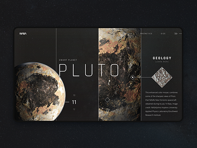 Pluto - Sol's System concept design futuristic futuristic ui landing landing page minimal minimalist pluto solar system space ui ux web website website concept website design