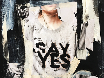 S A Y Y E S art collage design