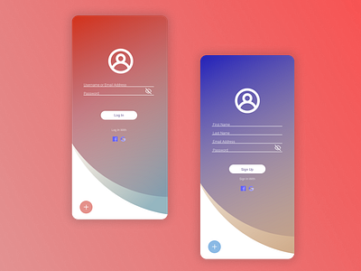 Log In and Sign Up Page UI Design