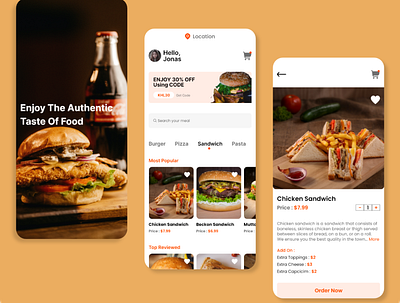 Food App Design Concept ui