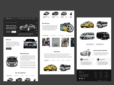 Rent A Car Webpage Design