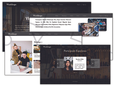 Workshop Website design simple ui website