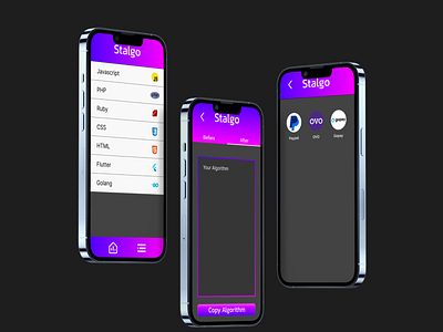 Stalgo App (Streamline Algorithm) design ui ui design ui design app