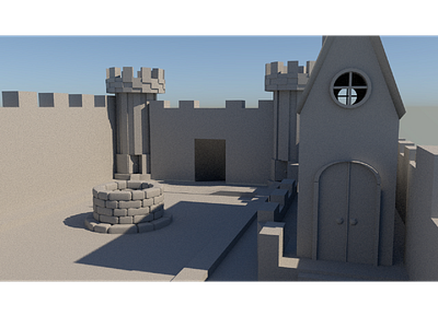 3D model (Castle) 3d 3d design 3d modelling design