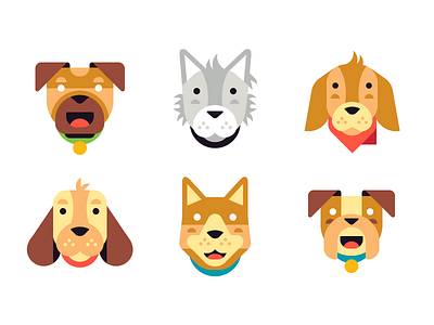 Dog Emojis beagle bulldog corgi dog golden husky pooch pug puppy retriever