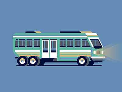 Bus WIP bus geometric illustration vehicle