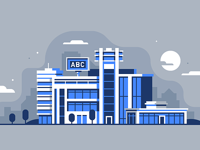 Ecosystems: "ABC" Company blue building business city company ecosystems facade
