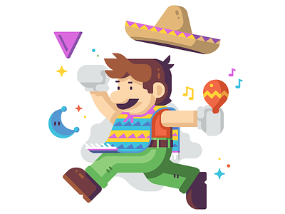 Jumpman (Mariachi) coin maraca mariachi mario mexico moon music nintendo odyssey poncho sombrero super