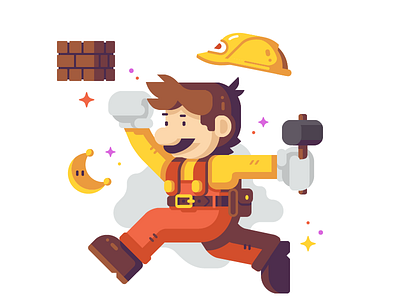 Jumpman (Builder) belt brick builder construction hammer mario moon nintendo odyssey super tool
