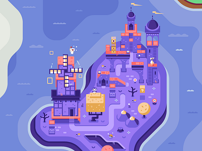 Monument Valley + Fez - Discord Overworld Mural