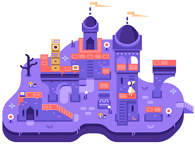 Monument Valley - Discord Overworld Snippet architecture castle flag game monument valley puzzle totem tower