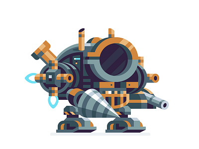 Mech Armor drill future mech robot space starbound steampunk suit