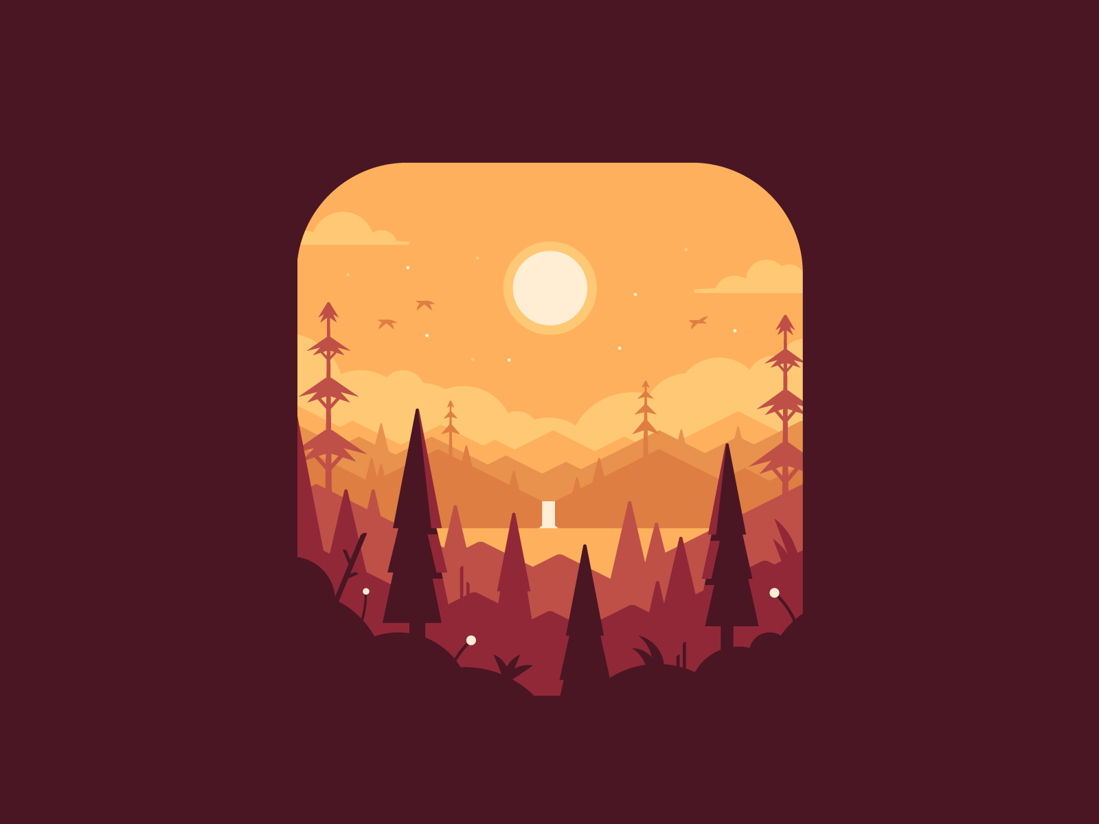 Warm Landscape Study by Matt Anderson for Canopy on Dribbble