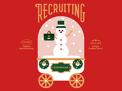 Google Campus Seoul - Campus Recruiting Day character christmas flat google google-campus graphic holiday illustration korea recruiting seoul vector