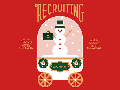 Google Campus Seoul - Campus Recruiting Day character christmas flat google google campus graphic holiday illustration korea recruiting seoul vector