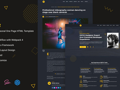 Manvir - Bootstrap 4 Personal One Page HTML Template