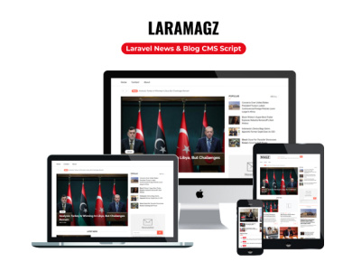 Laramagz - Laravel news & blog cms script backend blog cms codecanyon design developer envato laravel magazine news programmer themeforest