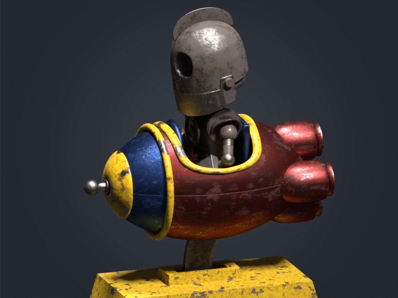 The Iron Giant Rocket game rocket sci fi robot metal iron giant the iron giant cyborg character blender mexico 3d blender