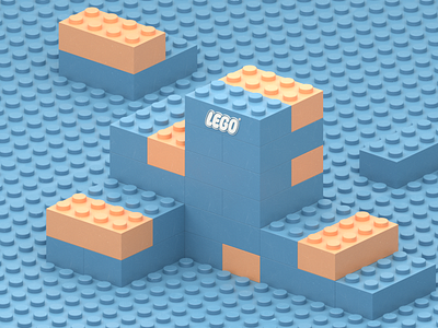 Lego bricks 3d blender blender 3d brand bricks design illustration isometric lego lowpoly mexico