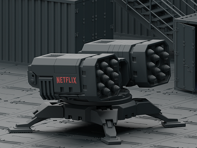 Netflix Missile 3d blender blender 3d bomb illustration isometric lab mexico netflix robot sci fi