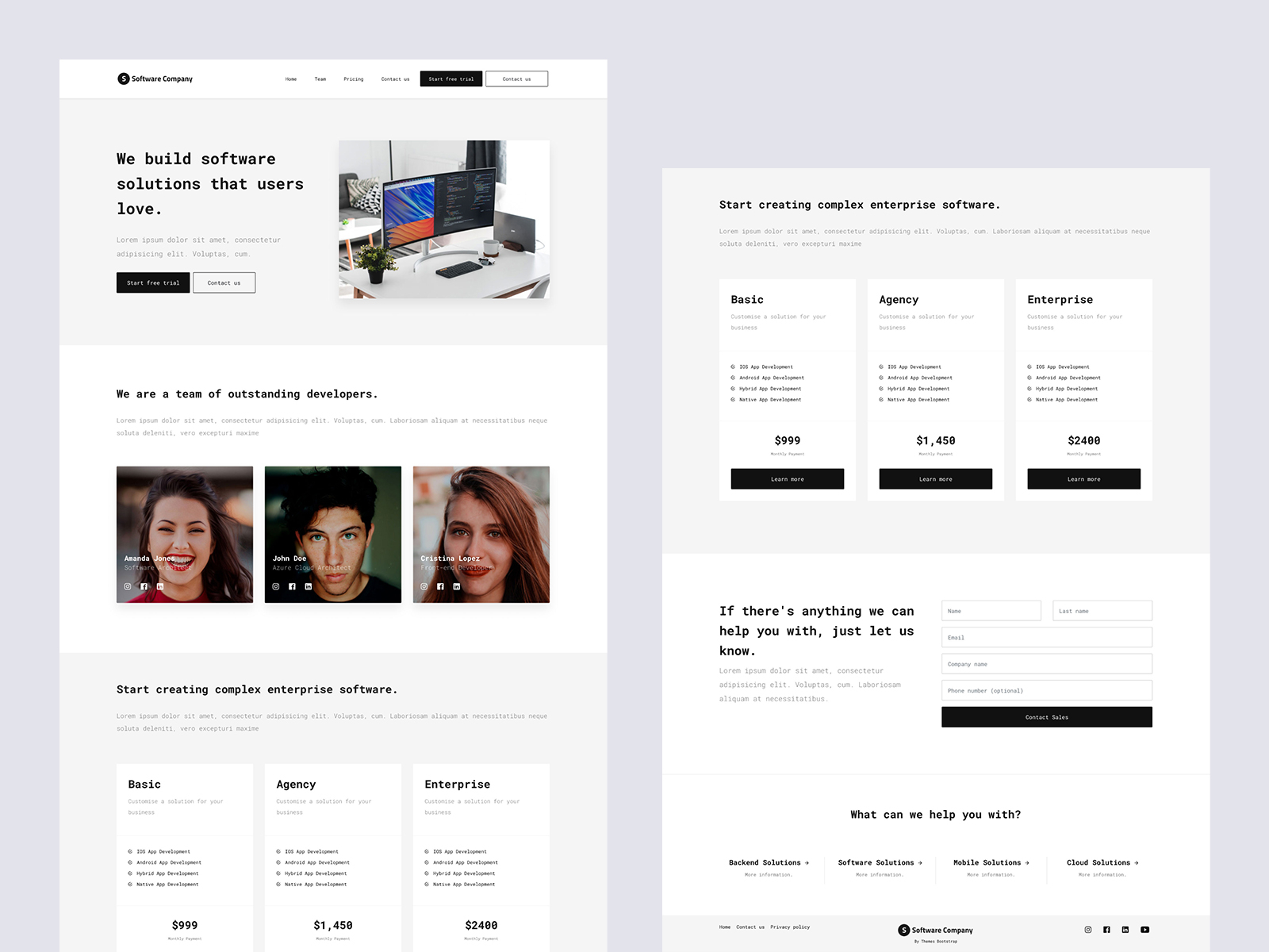 Software Company Template By Diego Velazquez On Dribbble