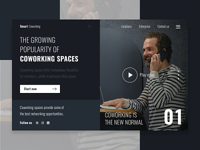 Coworking clean coworking dark dark mode elegant mexico simple theme ui ui design ux ux design