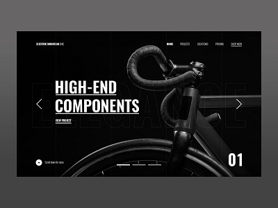 Electric Bike bike black dark dark theme electric innovation mexico night ui ui design ux ux design