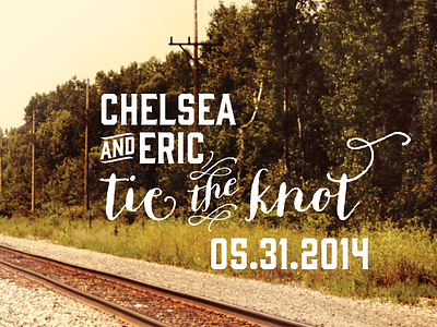 Save the Date v 2.0 country photo rustic save the date script typography wedding