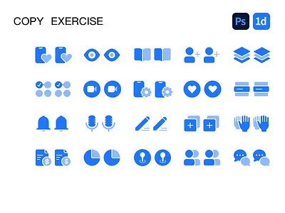 copy exercise flat icon blue copy exercise flat icon ui