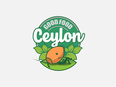 Good Food Ceylon coconut drink eco funny green king coconut logo mascot natural relaxed