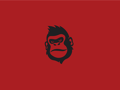 Kong angry attitude branding color dark design face fun funny gorilla kong logo monkey mono monochrome one red simple simplicity teen