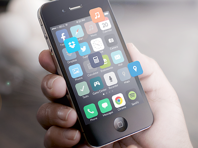iOS 7 icons redesigned