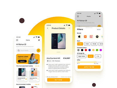 Mobile Store Application app design ui ux