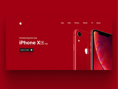 Apple Website page bold branding design red ui ux