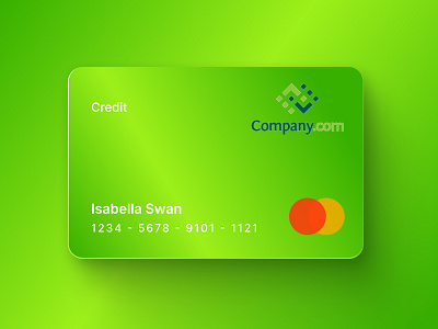 Bank Card bank bright card credit design green mastercard ui yellow